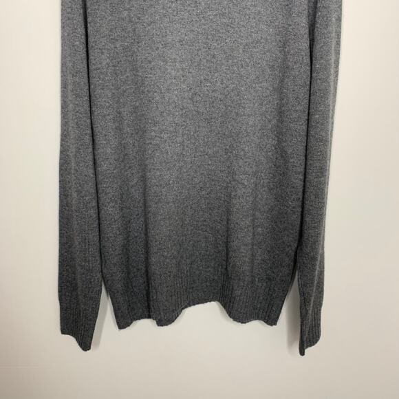Naadam Mockneck Wool Blend Sweater Men Grey XL Cashmere Wool - Picture 7 of 15